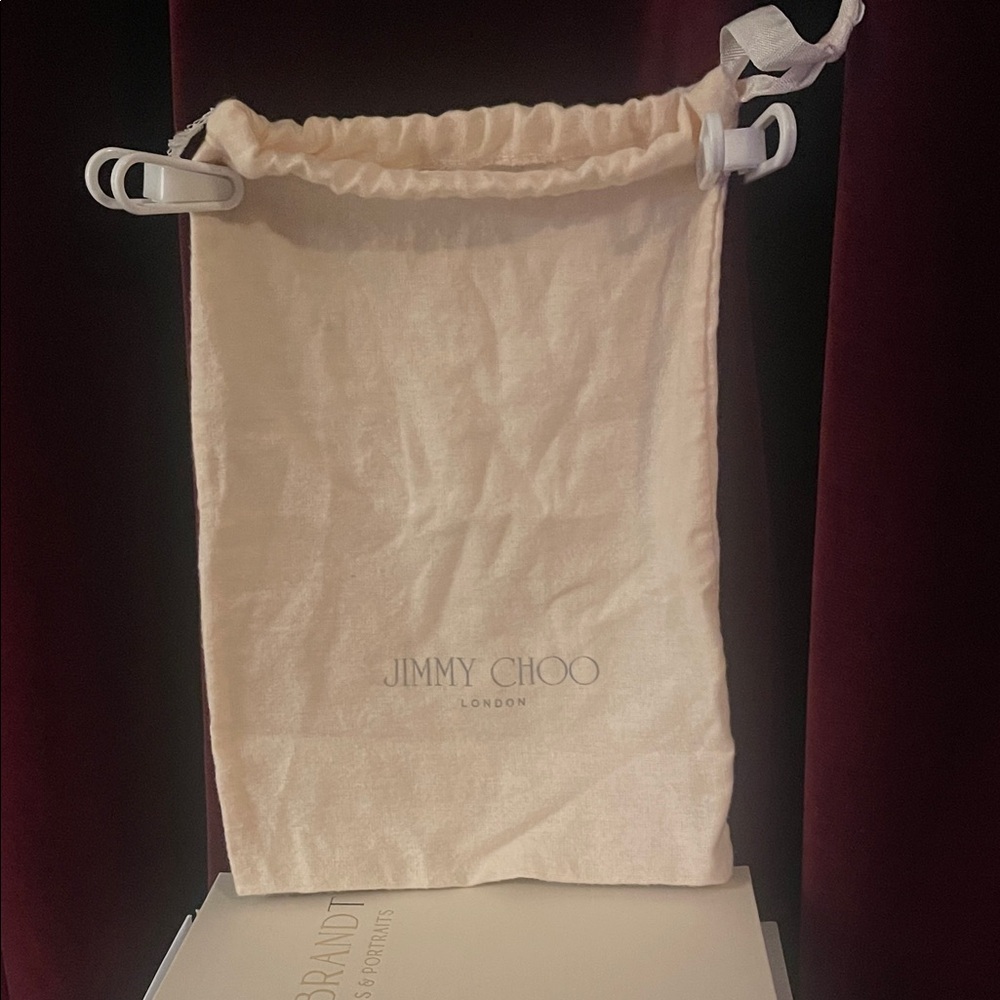 Jimmy Choo Cream Drawstring Bag